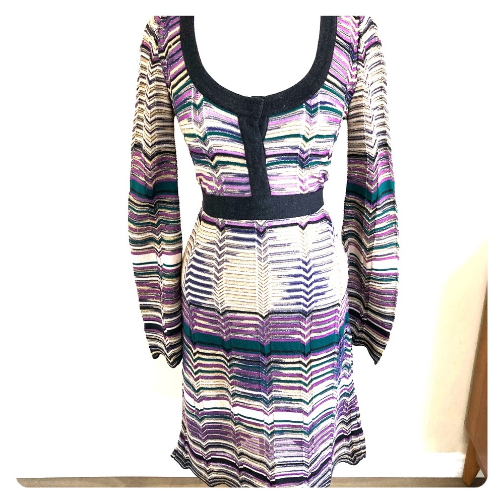 MISSONI- Purple, Metallic, Blue and Charcoal Grey